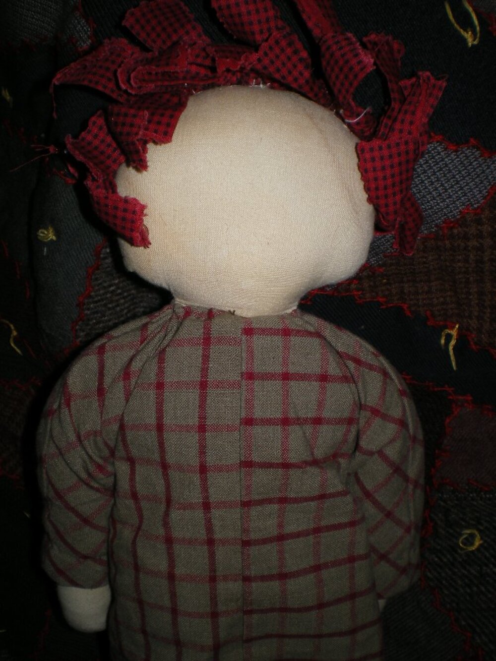 Primitive Handmade Rag Doll - Picture 3 of 4